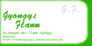 gyongyi flamm business card